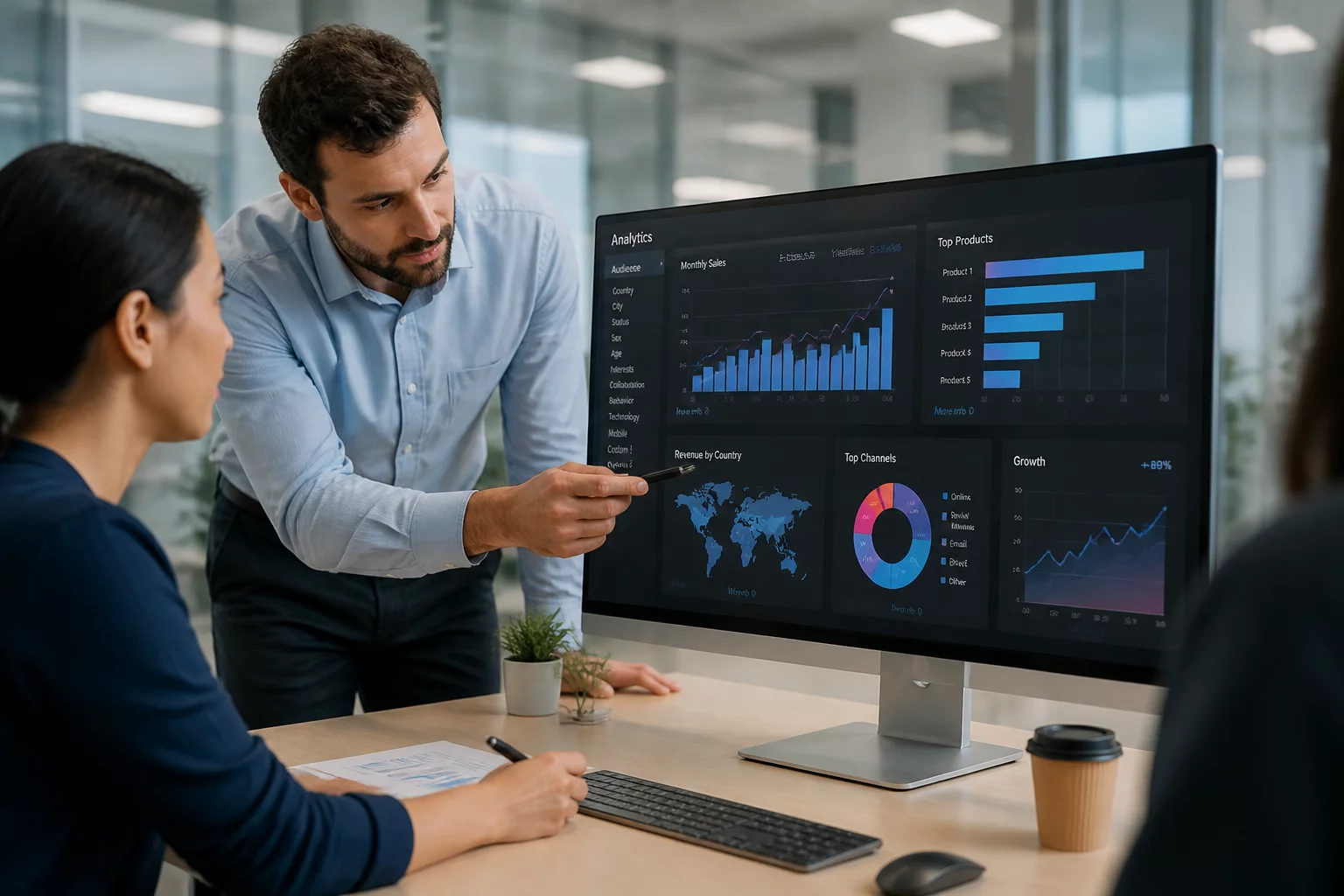 기업 경비 관리를 위한 차분한 배경 이미지